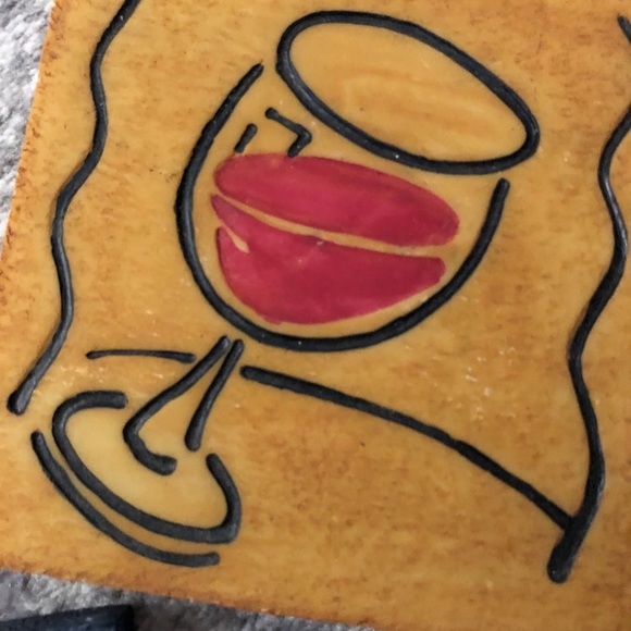 NWT! 4 Drink Coasters With Whimsical Design - Picture 4 of 5